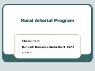 Rural Arterial Program