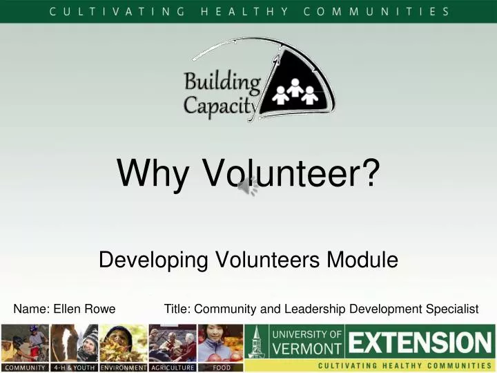 why volunteer
