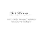 Embracing Difference: Feminist Theories and Ethic of Care - slide 1