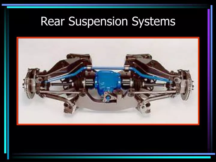 rear suspension systems