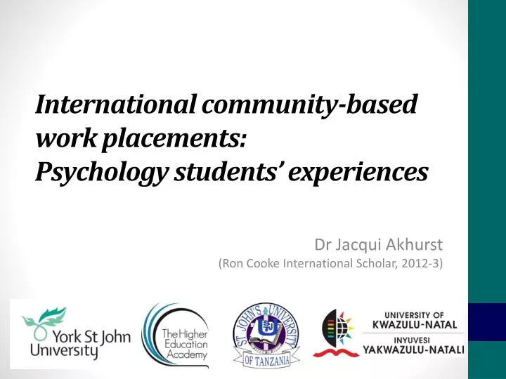 international community based work placements psychology students experiences