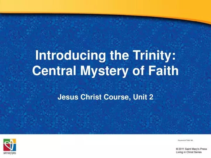 introducing the trinity central mystery of faith