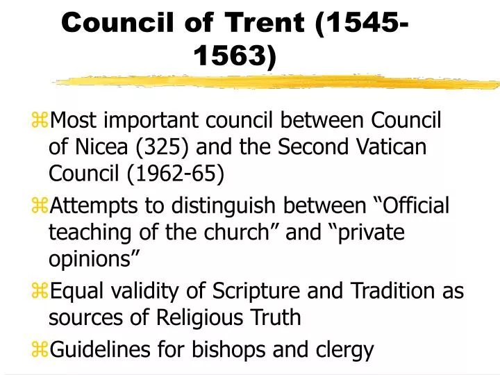 council of trent 1545 1563