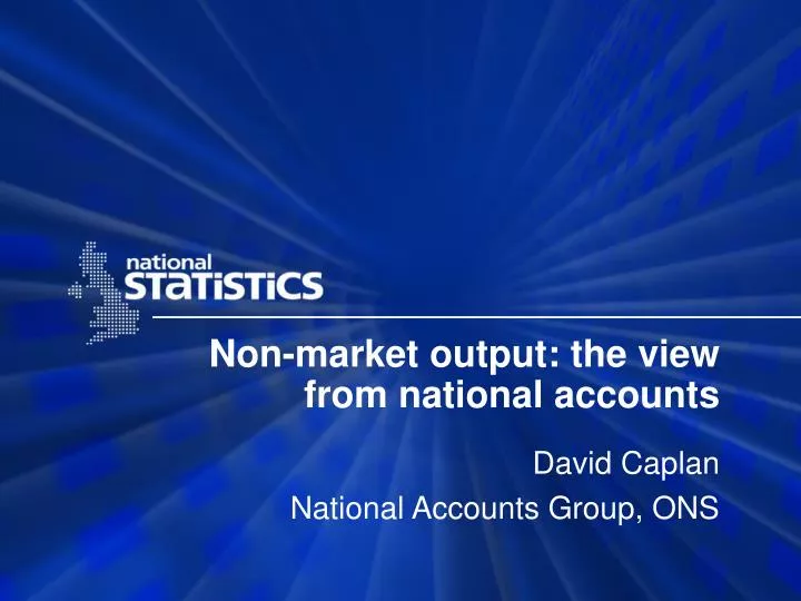 non market output the view from national accounts