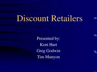 Discount Retailers
