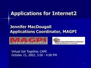 Applications for Internet2