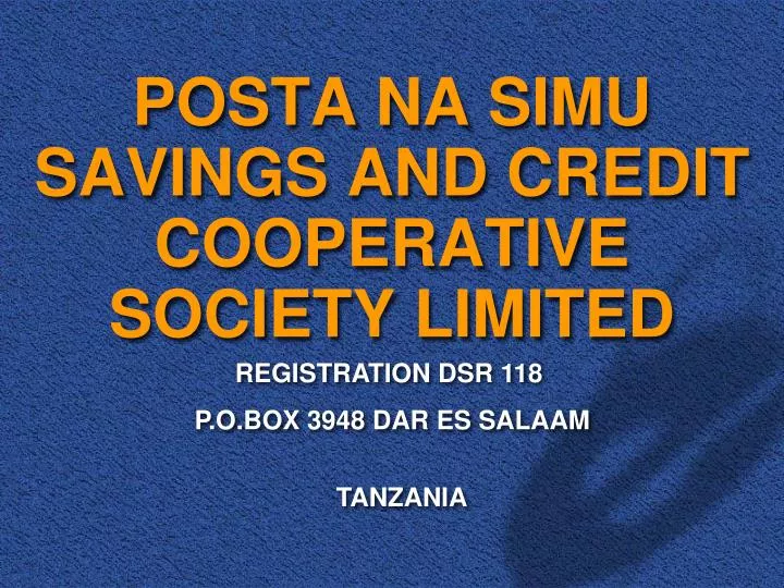 posta na simu savings and credit cooperative society limited