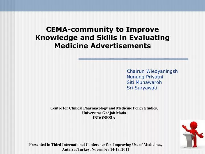 cema community to improve knowledge and skills in evaluating medicine advertisements