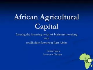 African Agricultural Capital