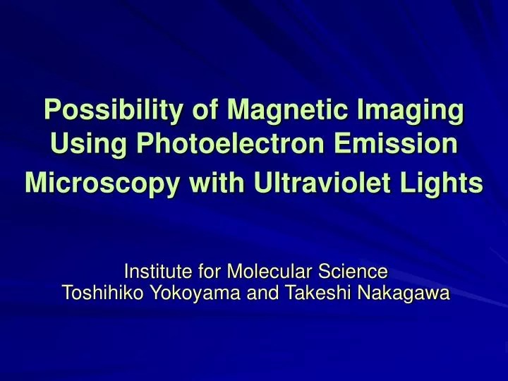 possibility of magnetic imaging using photoelectron emission microscopy with ultraviolet lights