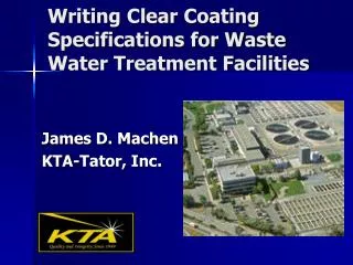 Writing Clear Coating Specifications for Waste Water Treatment Facilities