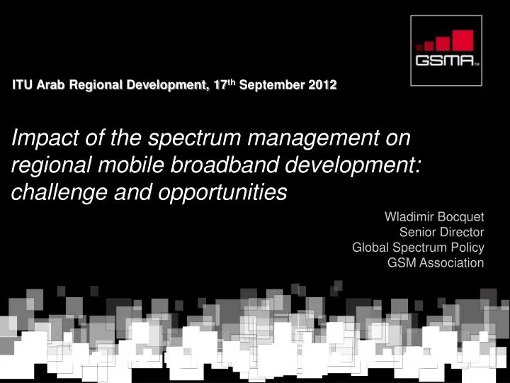 itu arab regional development 17 th september 2012