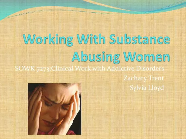 working with substance abusing women