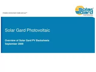 Solar Gard Photovoltaic