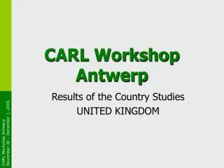 CARL Workshop Antwerp