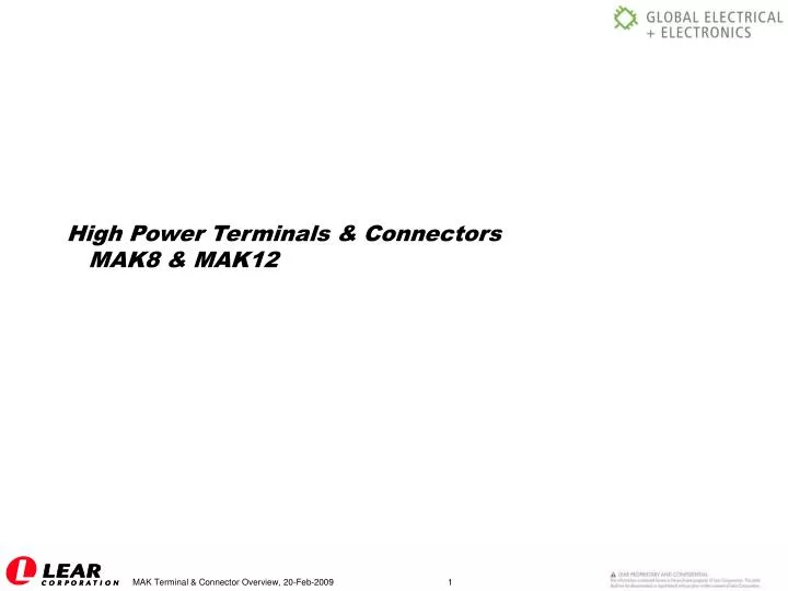 high power terminals connectors mak8 mak12