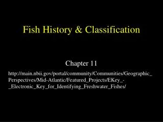 Fish History &amp; Classification