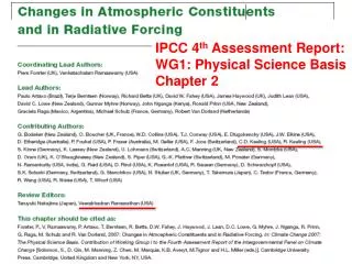 IPCC 4 th Assessment Report: WG1: Physical Science Basis Chapter 2