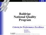 Baldrige National Quality Program - slide 1