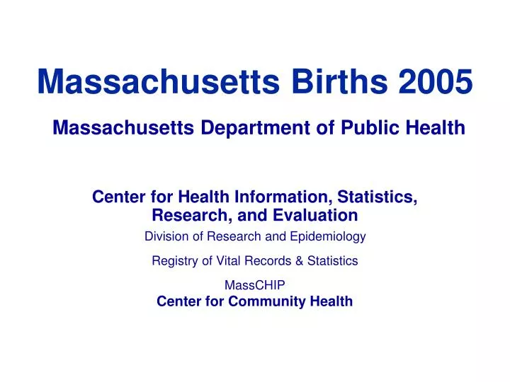 massachusetts births 2005