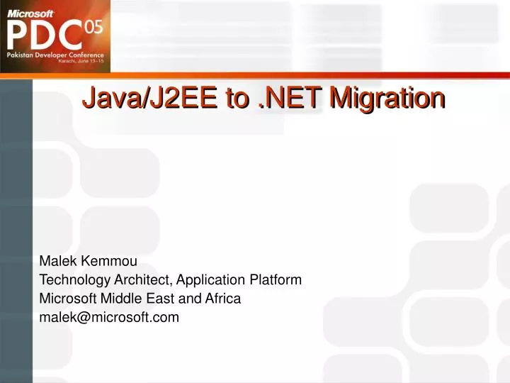 java j2ee to net migration