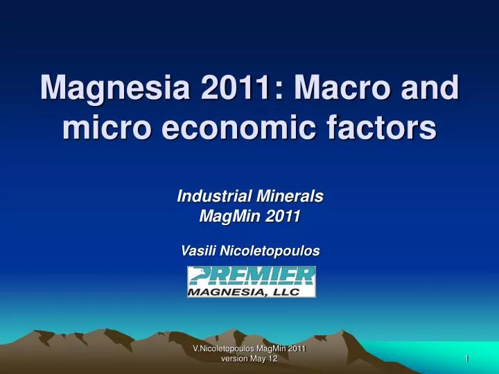 magnesia 2011 macro and micro economic factors