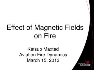 Effect of Magnetic Fields on Fire