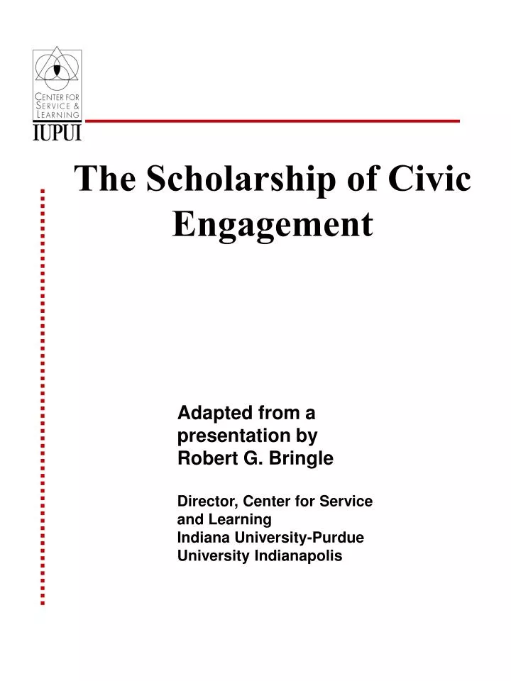 the scholarship of civic engagement