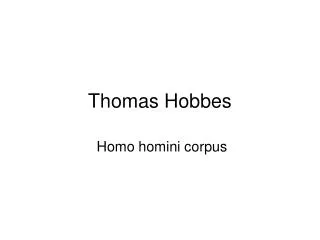 thomas hobbes