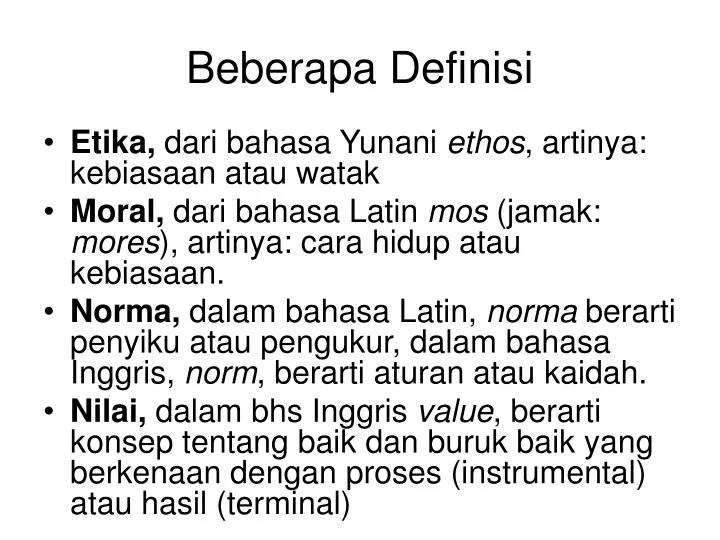 beberapa definisi