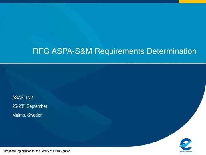 rfg aspa s m requirements determination