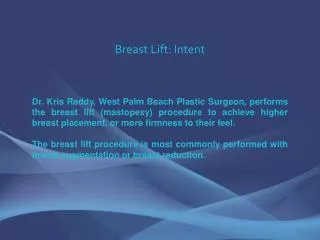 Breast Lift - Dr. Kris Reddy FACS