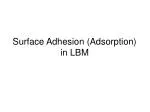 Surface Adhesion (Adsorption) in LBM - slide 1