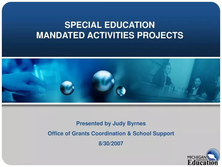 special education mandated activities projects