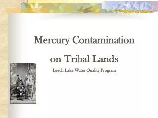 Mercury Contamination on Tribal Lands Leech Lake Water Quality Program