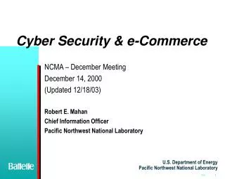 Cyber Security &amp; e-Commerce
