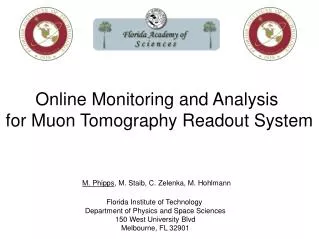 Online Monitoring and Analysis for Muon Tomography Readout System