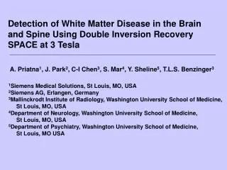 Detection of White Matter Disease in the Brain and Spine Using Double Inversion Recovery SPACE at 3 Tesla