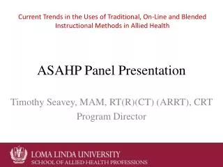 ASAHP Panel Presentation