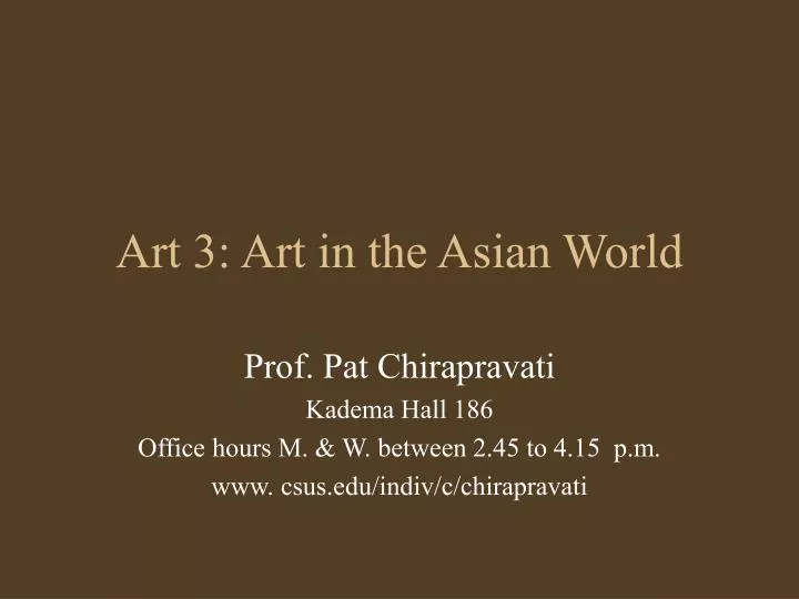 art 3 art in the asian world