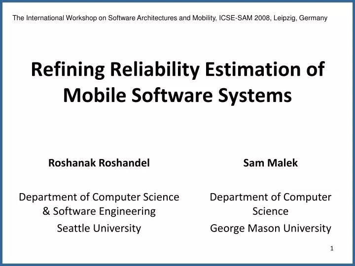 refining reliability estimation of mobile software systems