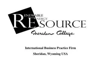 International Business Practice Firm Sheridan, Wyoming USA