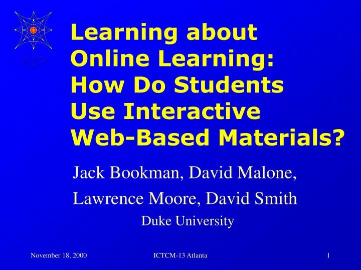 learning about online learning how do students use interactive web based materials