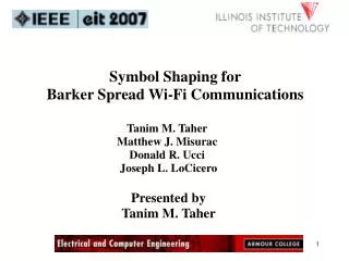Symbol Shaping for Barker Spread Wi-Fi Communications