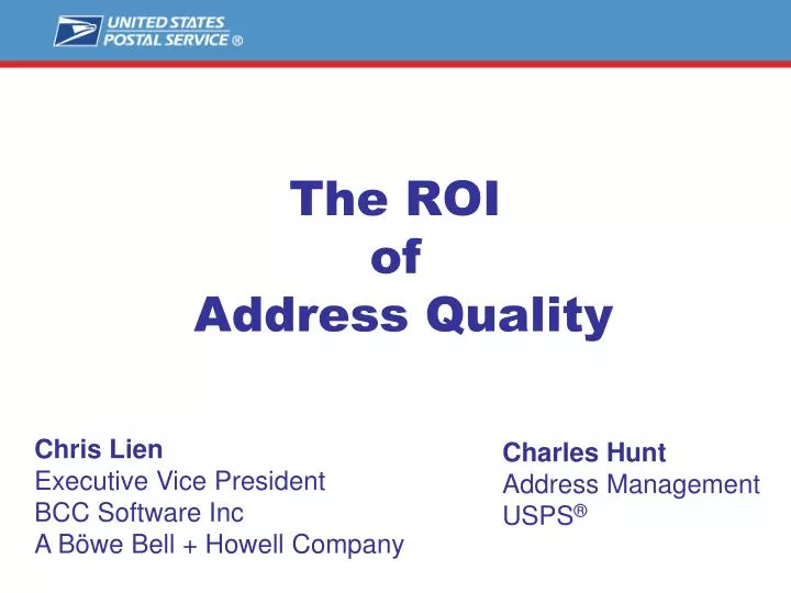 the roi of address quality