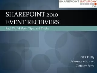 SharePoint 2010 event receivers
