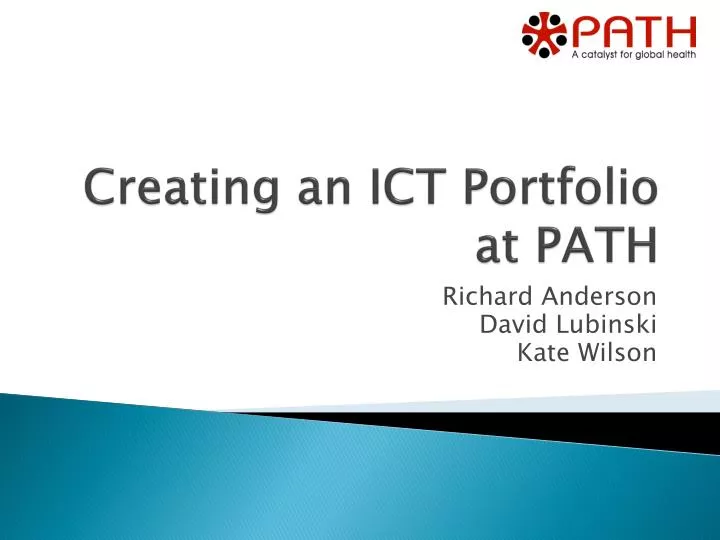 creating an ict portfolio at path