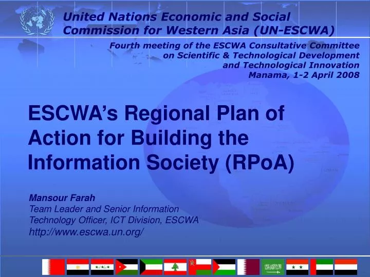 escwa s regional plan of action for building the information society rpoa