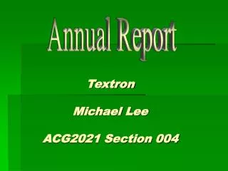 Textron Michael Lee ACG2021 Section 004