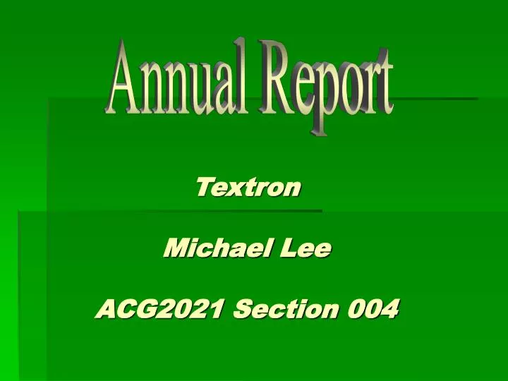 textron michael lee acg2021 section 004
